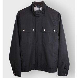 COLE HAAN Rain Jacket Solid Black Men's Size Small